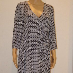 Brand new Laundry by Shelli Segal Faux Wrap Dress Size XL Black White